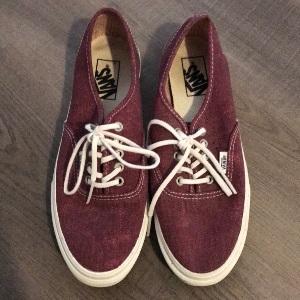 Classic vans: red denim